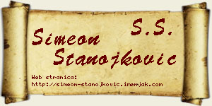 Simeon Stanojković vizit kartica